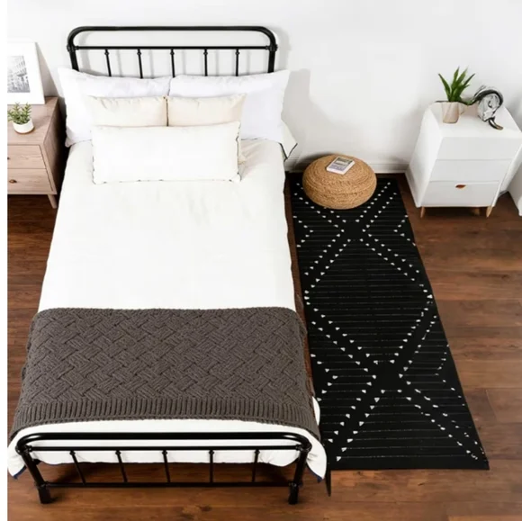 Runner 2'x6' Boho Washable Rug for Hallway, Moroccan Woven Entryway Throw Area - Picture 4 of 8